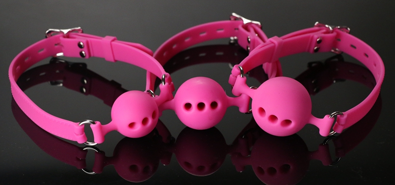 Pure Silicone Mouth Gag Ball Gags BDSM Gagging Restraint Gear Sex Bondage